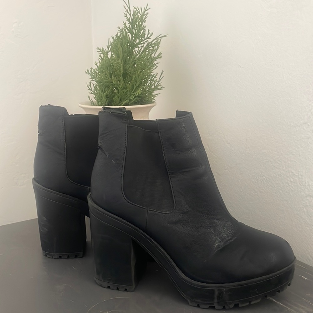 BLACK PLATFORM COMBAT BOOT BOOTIE